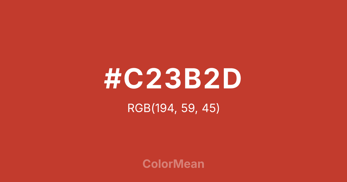 #C23B2D color swatch