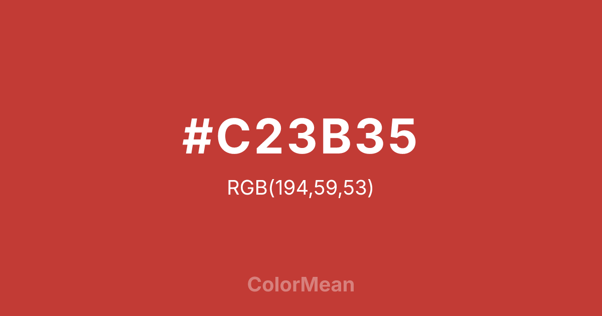 #C23B35 color swatch