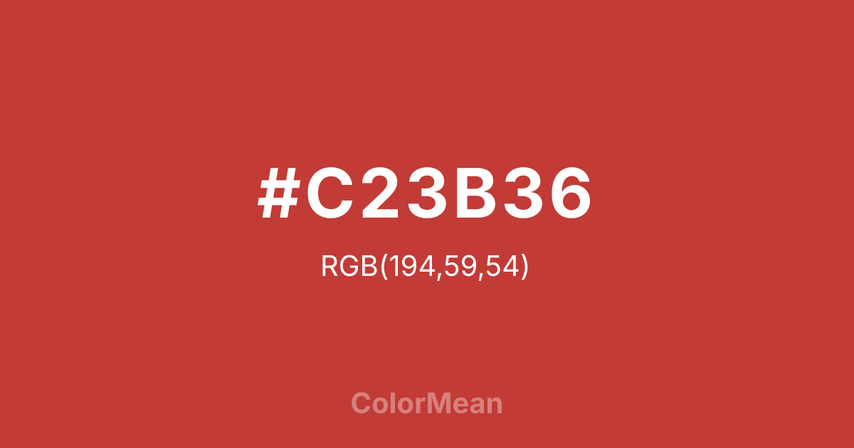 #C23B36 color swatch