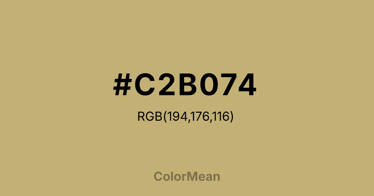 #C2B074 color swatch