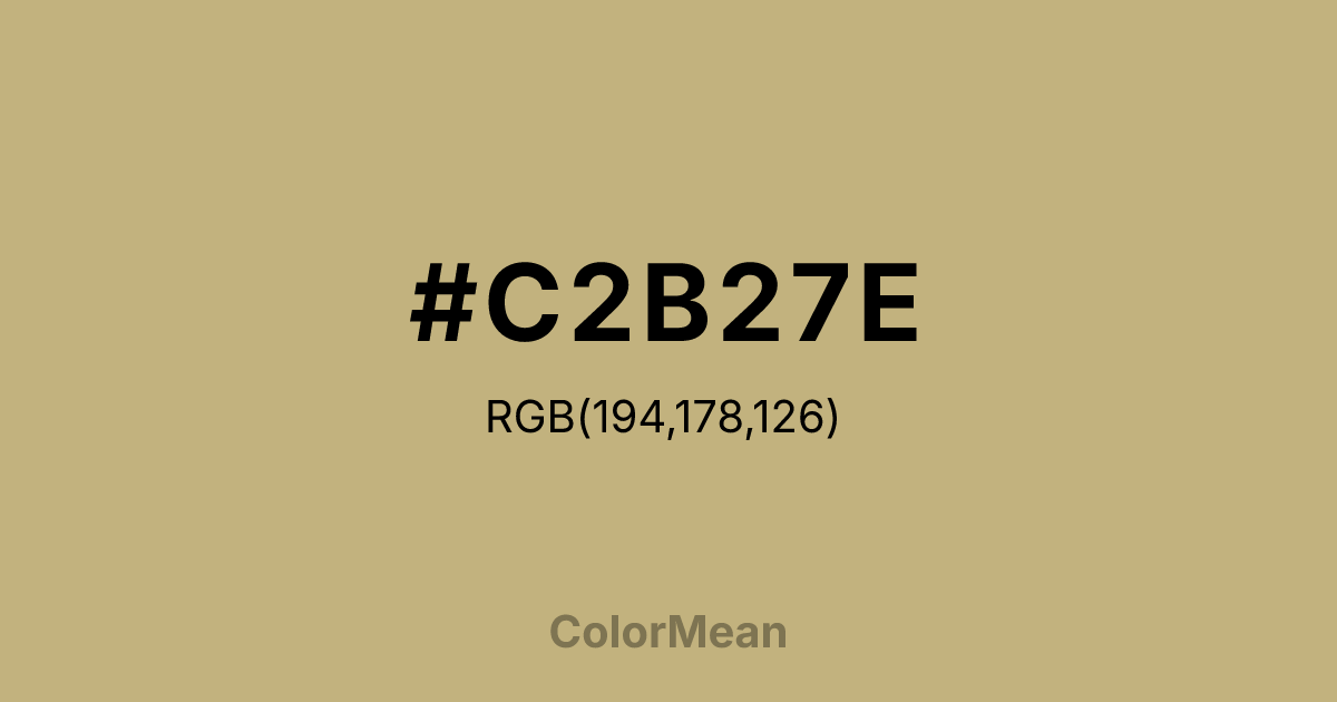 #C2B27E color swatch