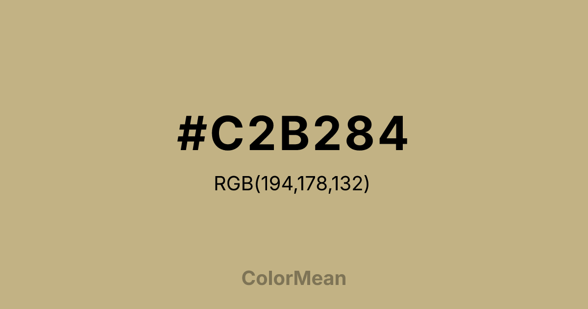 #C2B284 color swatch