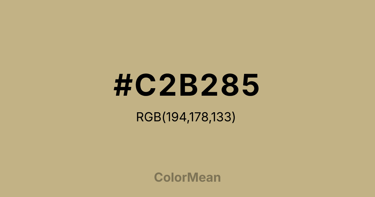 #C2B285 color swatch