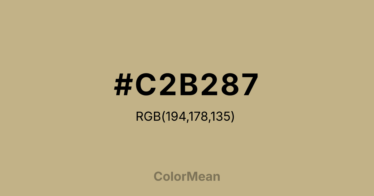 #C2B287 color swatch