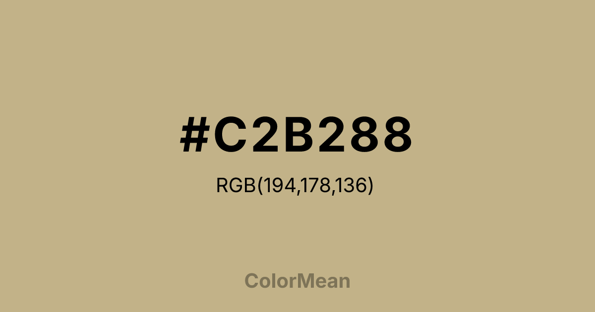 #C2B288 color swatch
