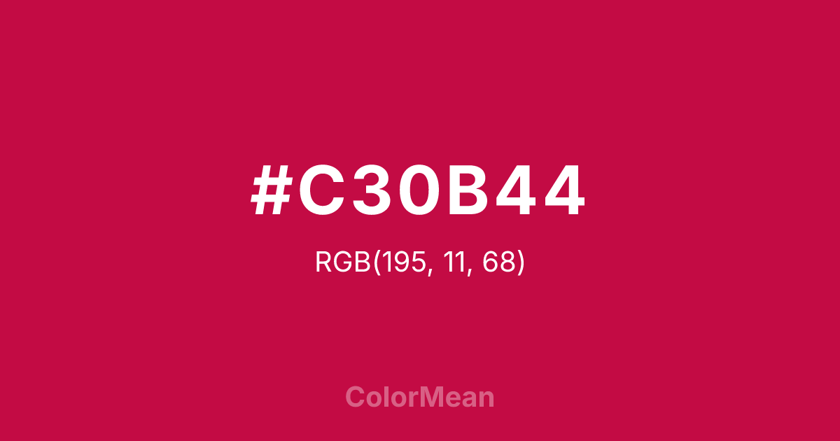 #C30B44 color swatch