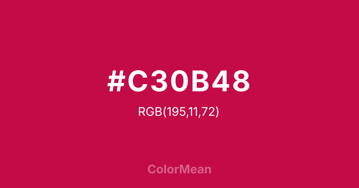 #C30B48 color swatch