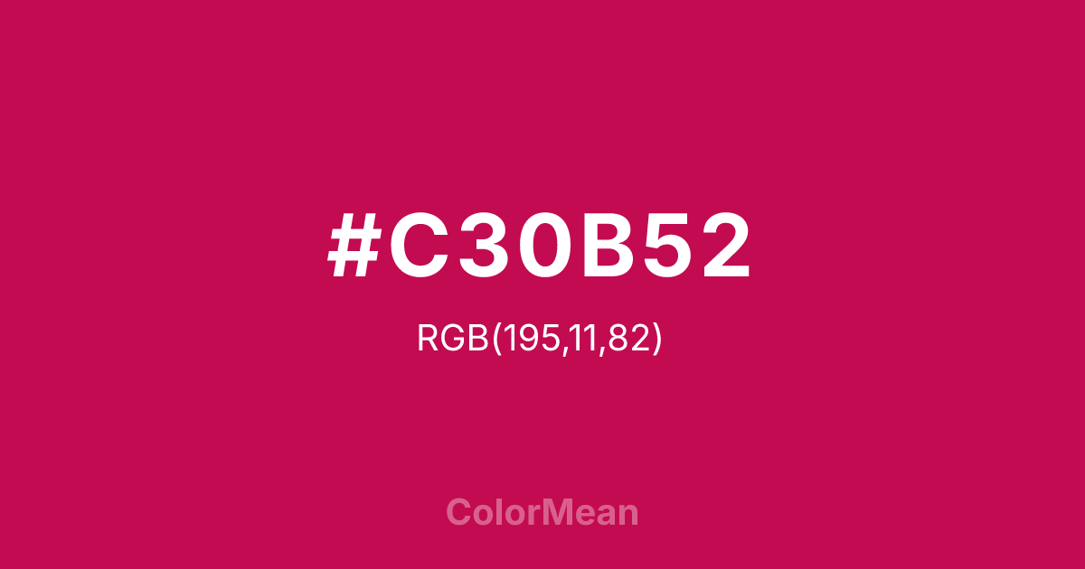 #C30B52 color swatch