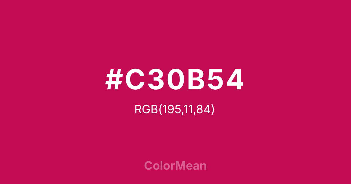 #C30B54 color swatch