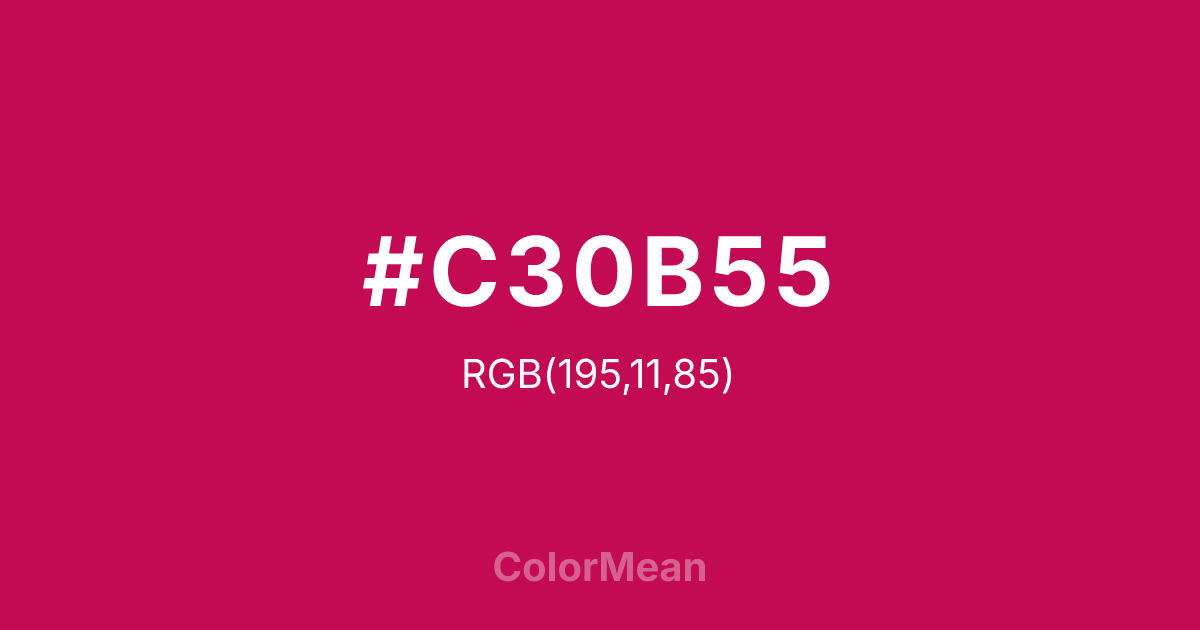 #C30B55 color swatch