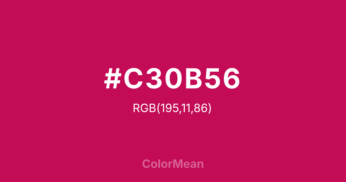 #C30B56 color swatch