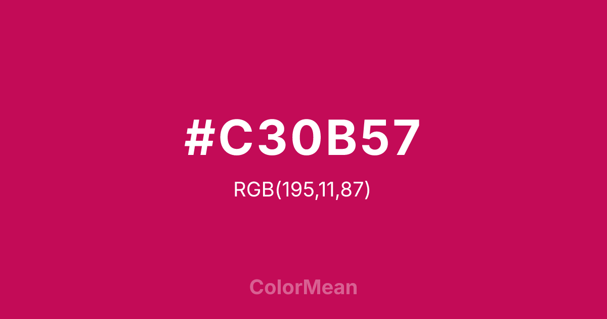 #C30B57 color swatch