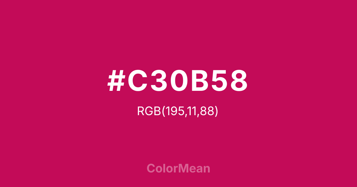 #C30B58 color swatch