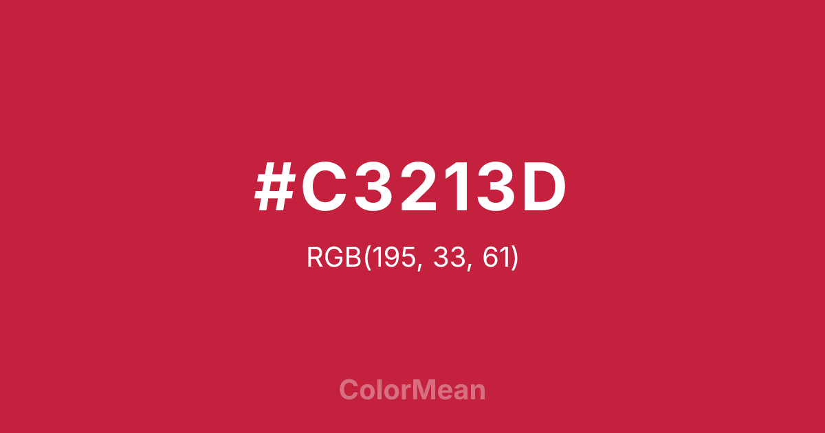 #C3213D color swatch
