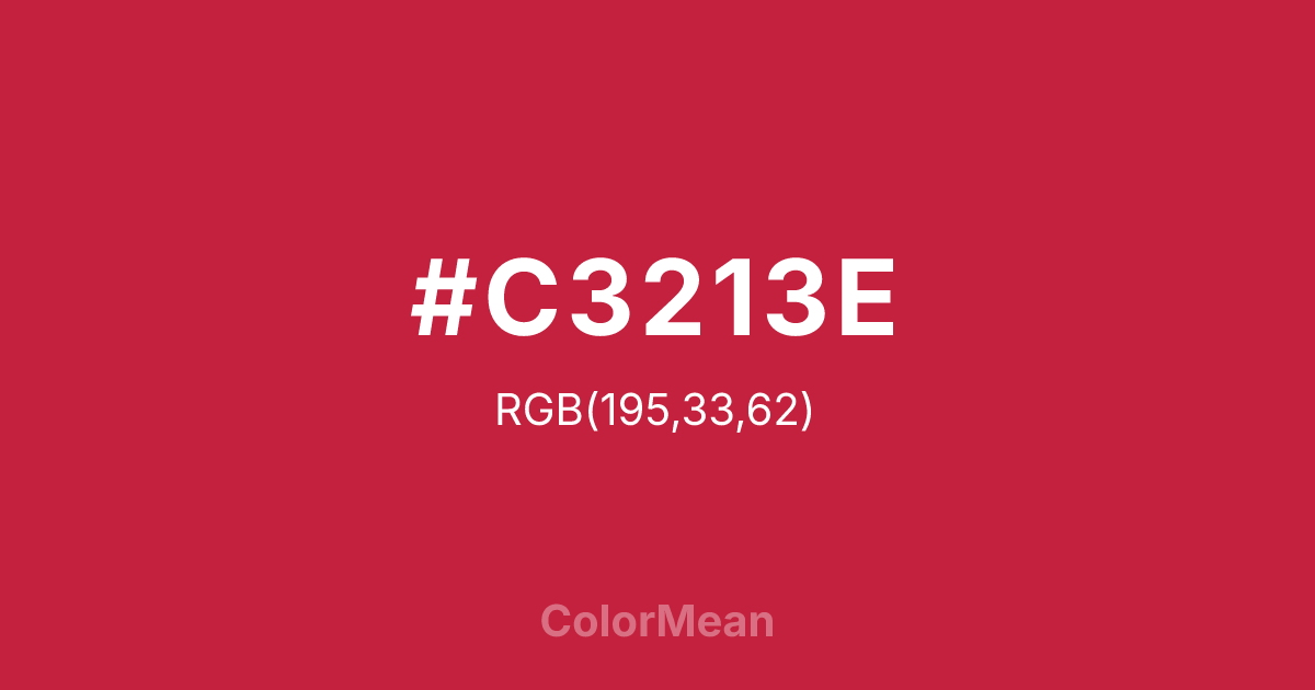 #C3213E color swatch