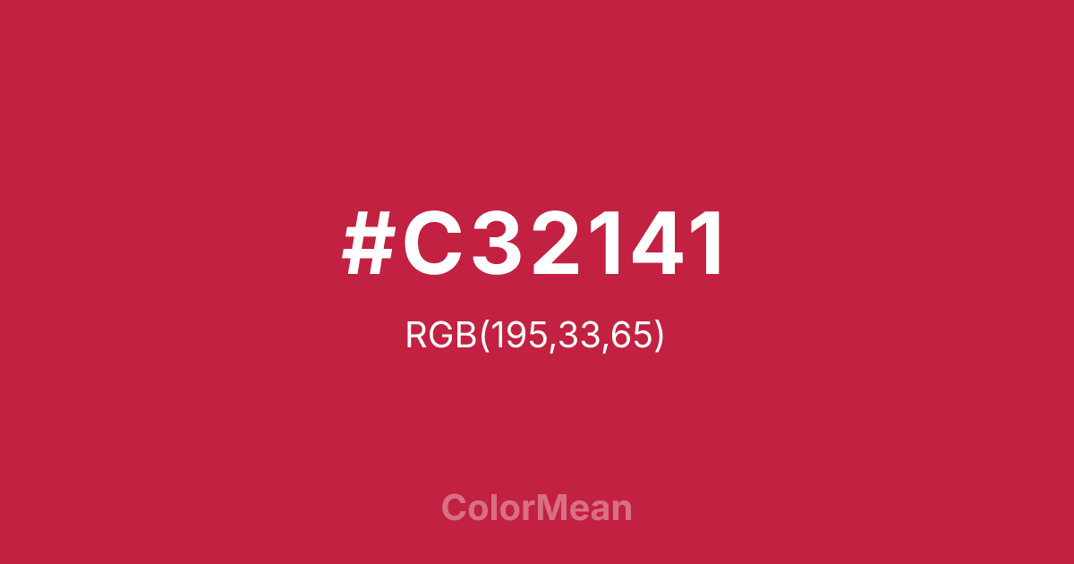 #C32141 color swatch