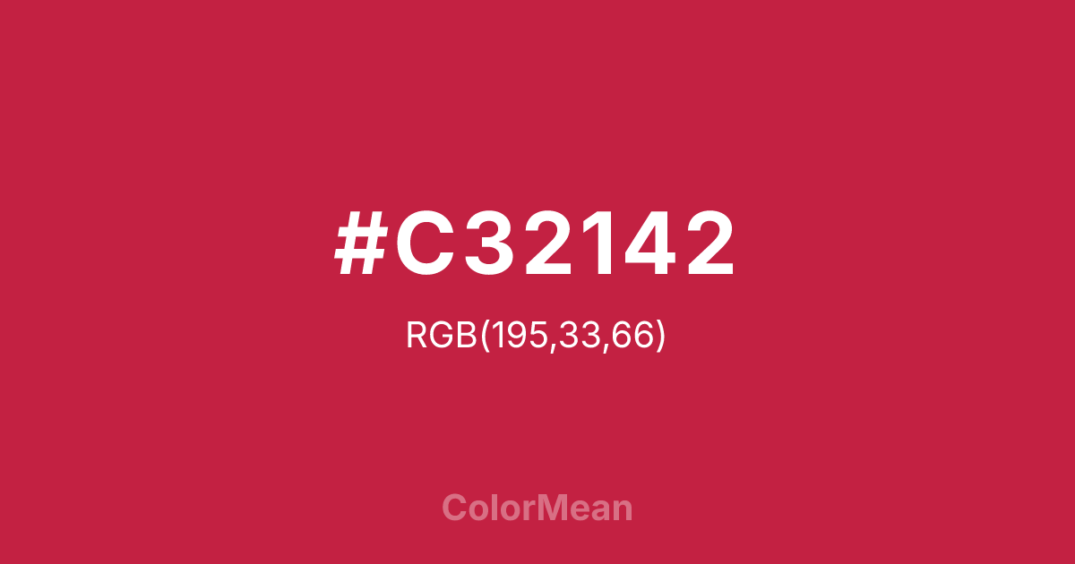 #C32142 color swatch