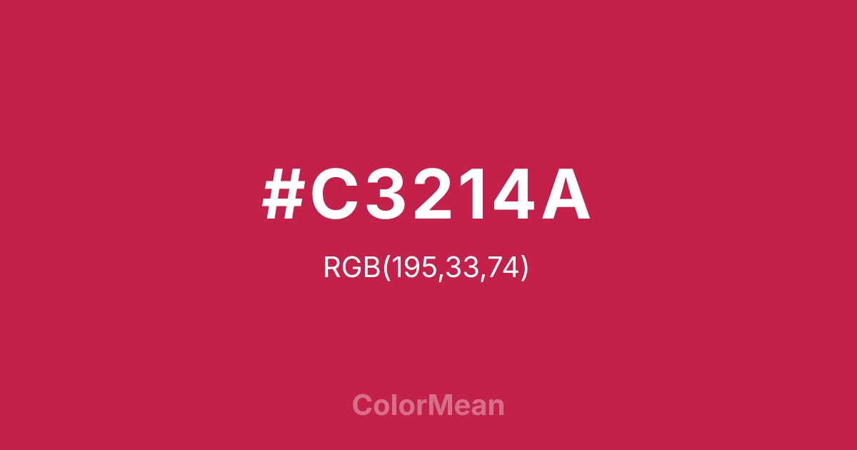 #C3214A color swatch
