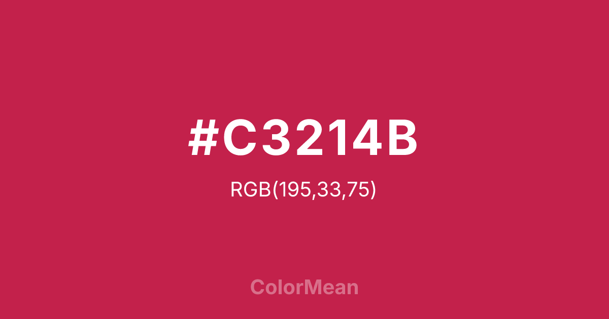 #C3214B color swatch