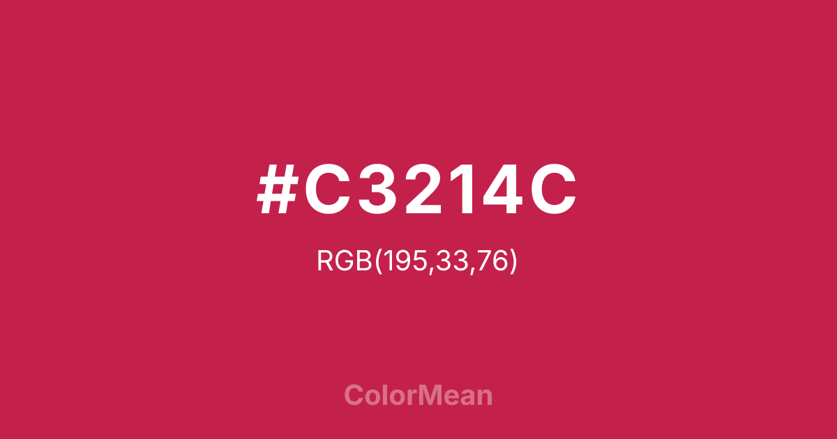 #C3214C color swatch