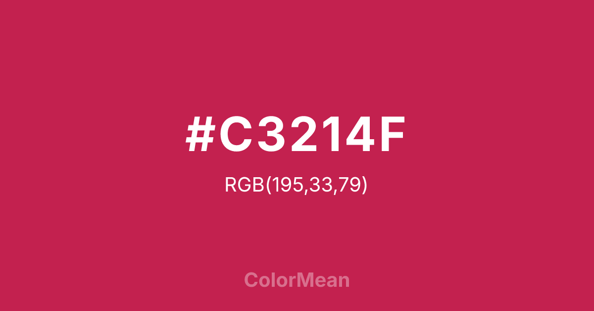 #C3214F color swatch