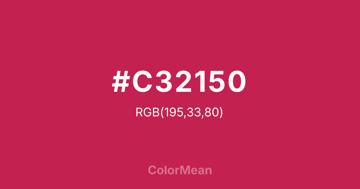 #C32150 color swatch