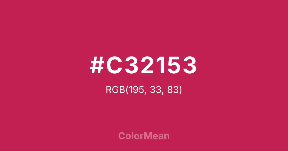 #C32153 color swatch