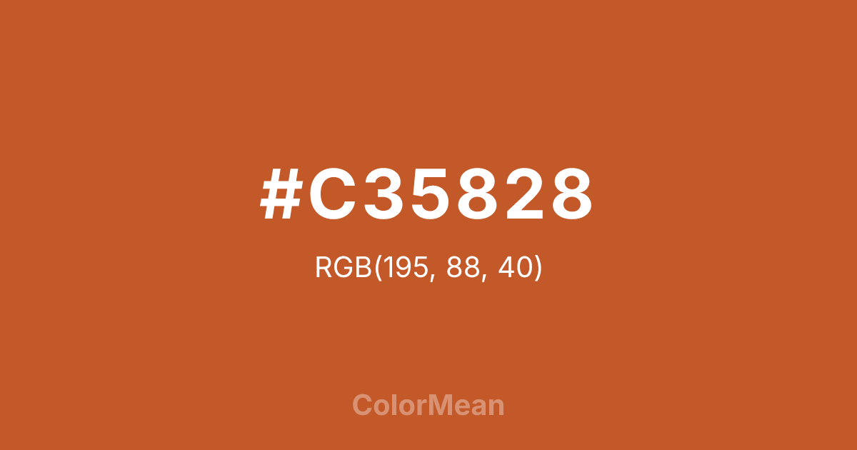 #C35828 color swatch