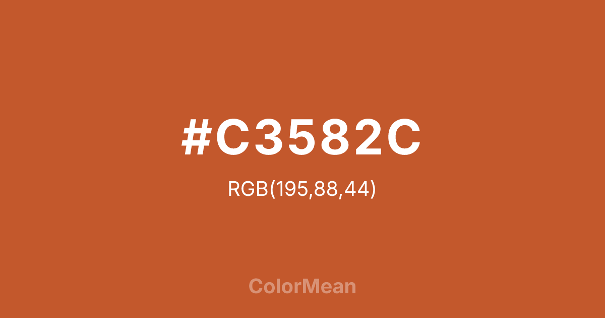 #C3582C color swatch