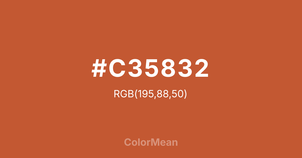 #C35832 color swatch