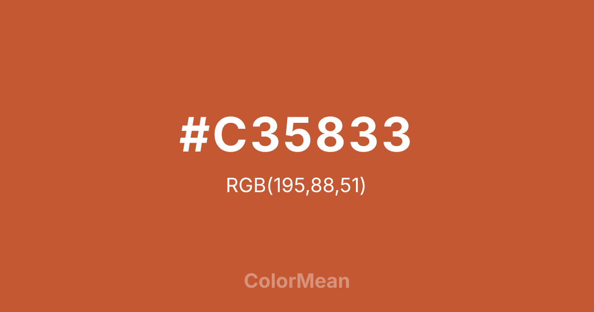 #C35833 color swatch