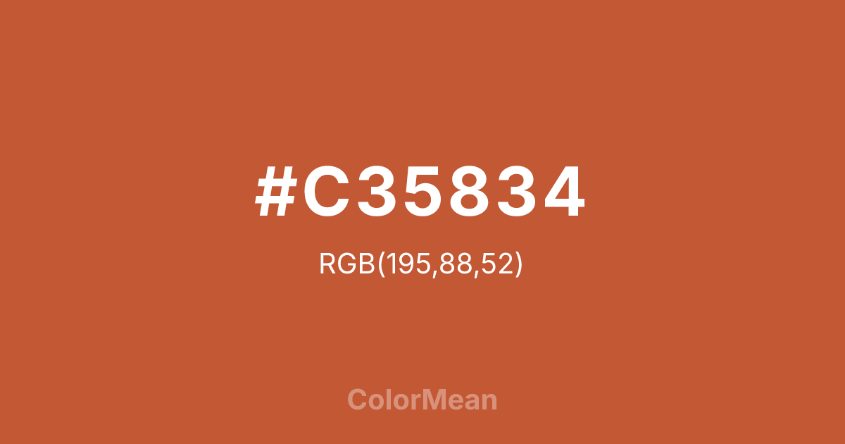 #C35834 color swatch