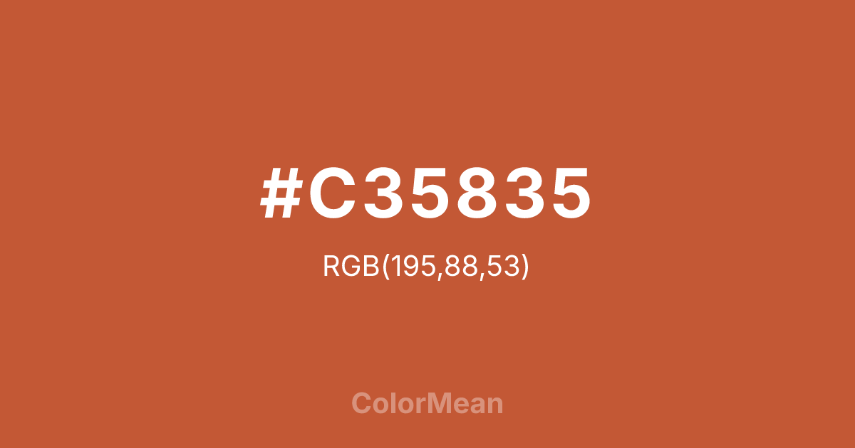 #C35835 color swatch