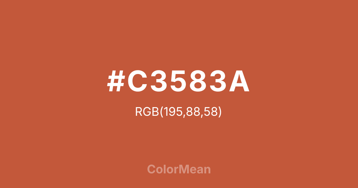 #C3583A color swatch