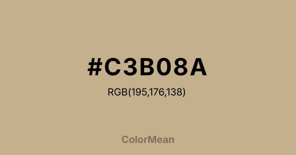 #C3B08A color swatch