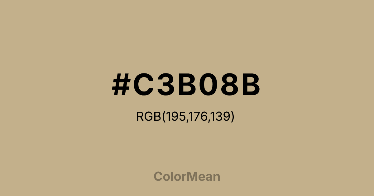 #C3B08B color swatch