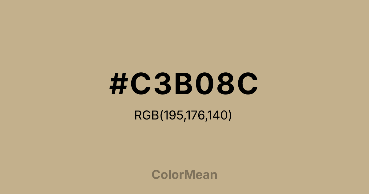 #C3B08C color swatch