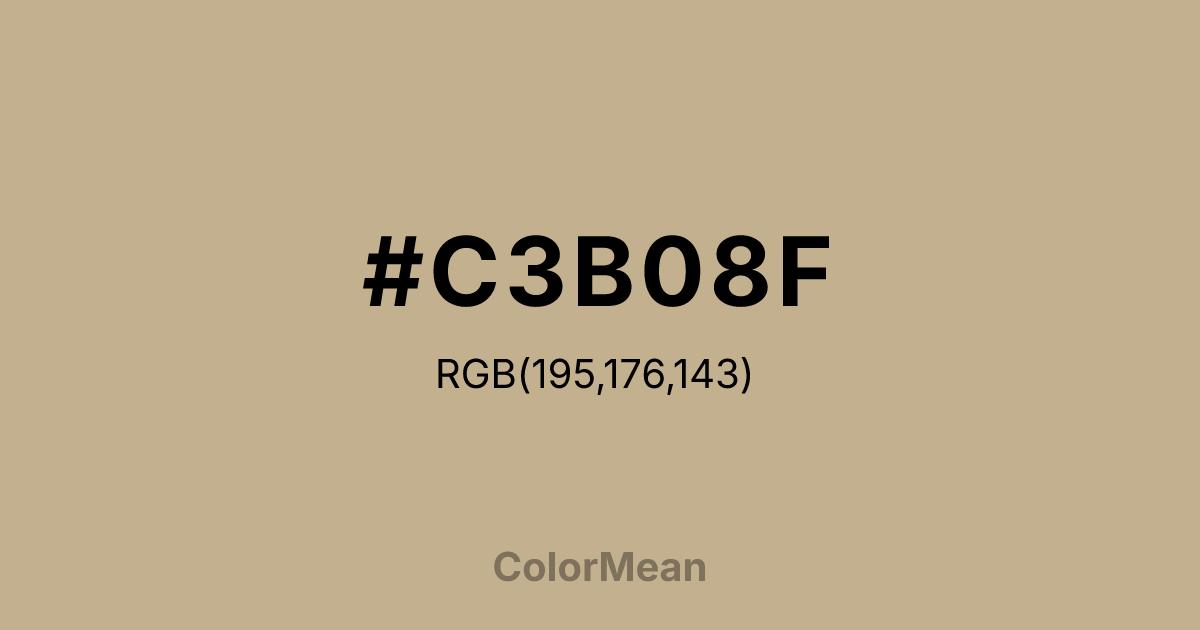 #C3B08F color swatch