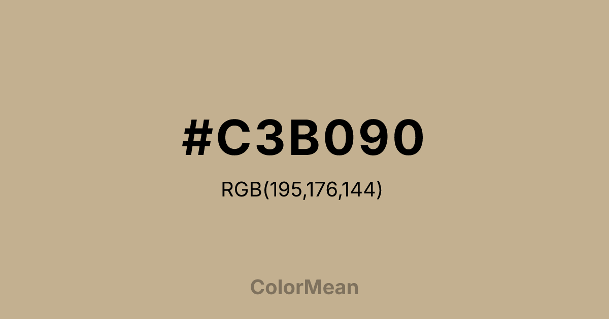 #C3B090 color swatch