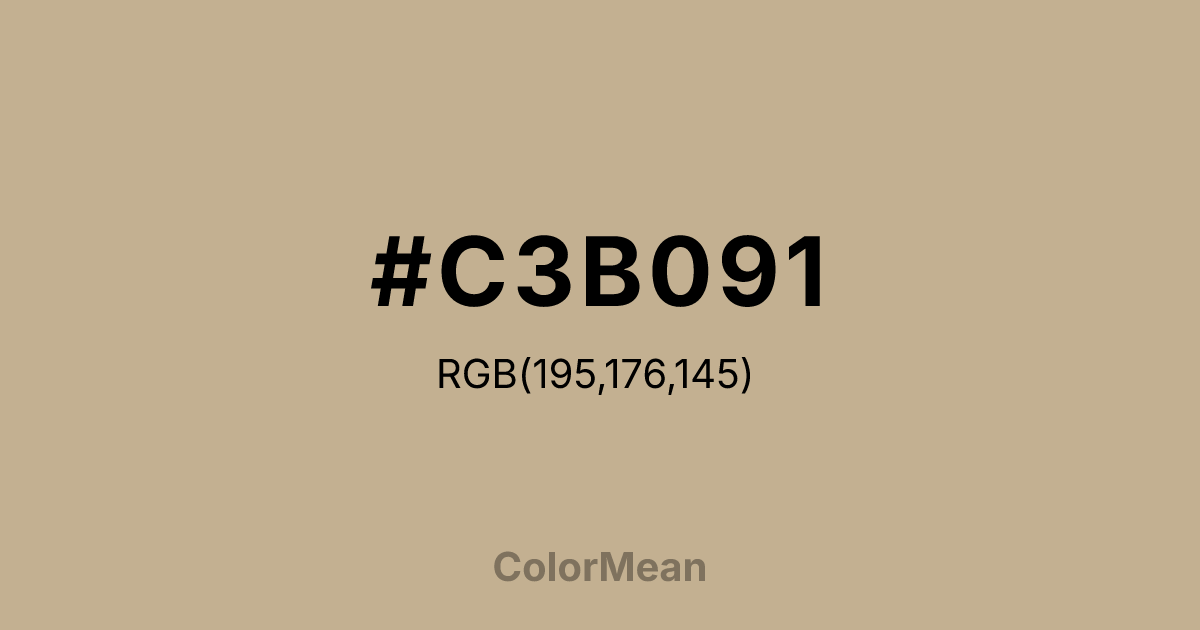 #C3B091 color swatch