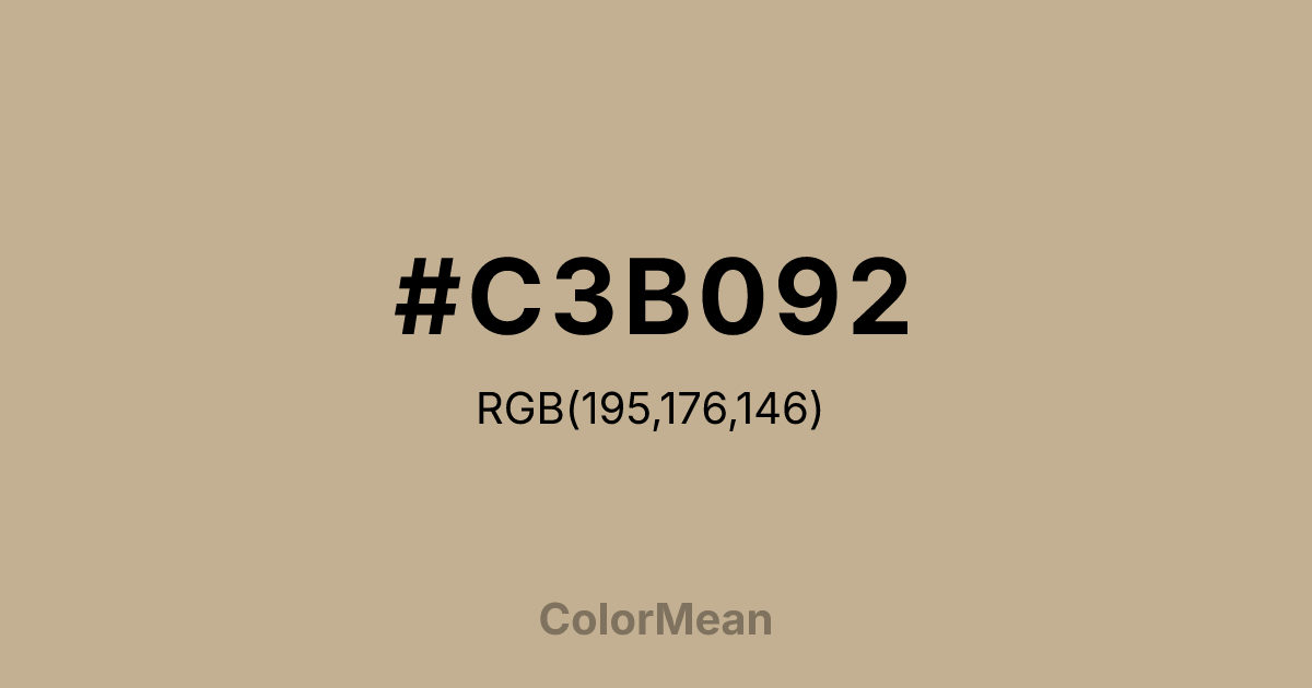 #C3B092 color swatch