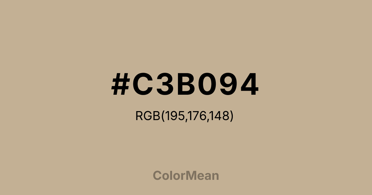 #C3B094 color swatch