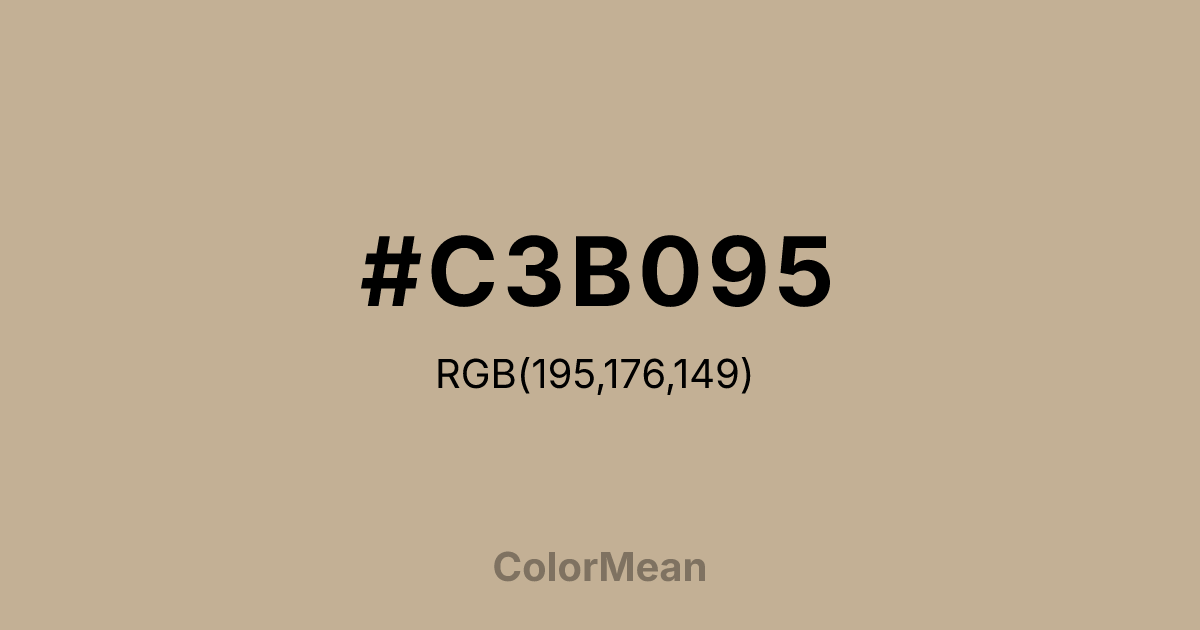 #C3B095 color swatch