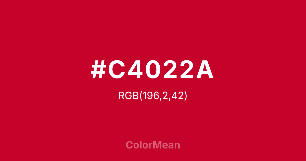 #C4022A color swatch