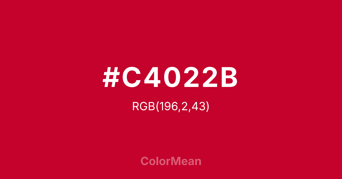 #C4022B color swatch