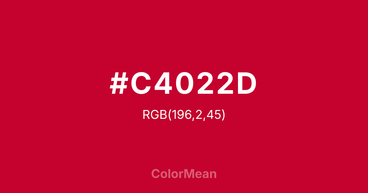 #C4022D color swatch