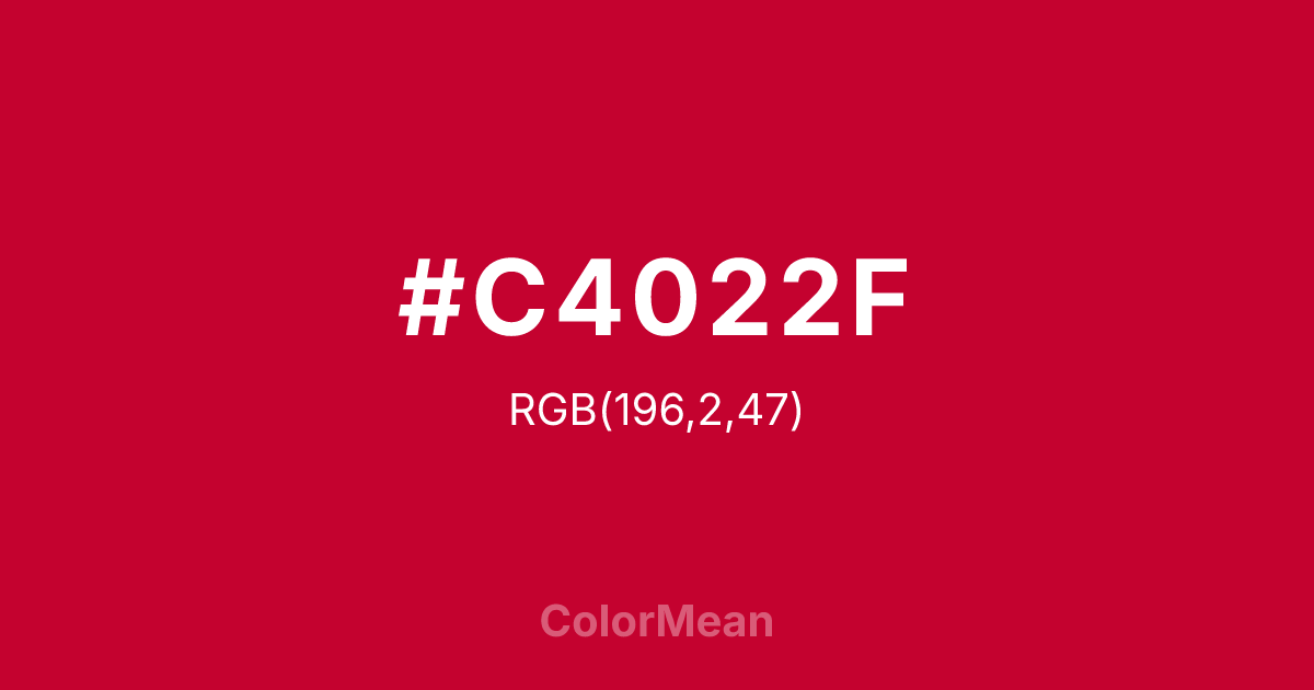 #C4022F color swatch