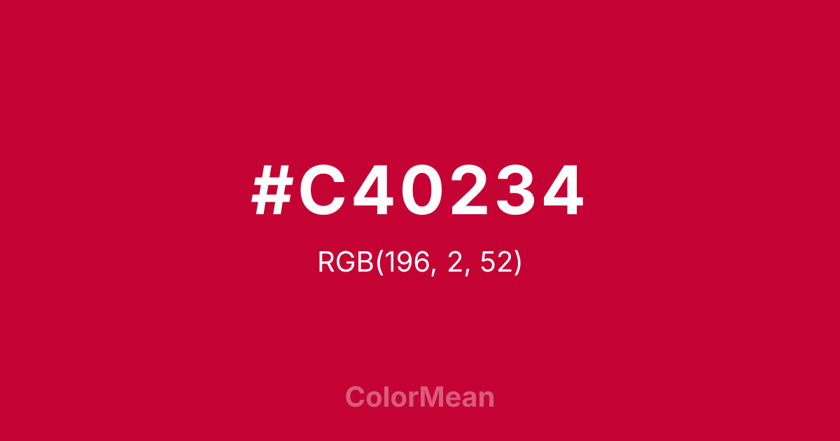 #C40234 color swatch