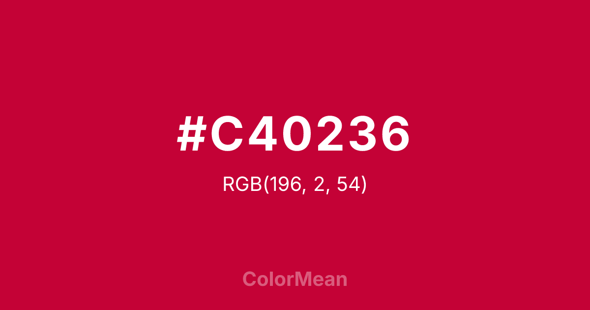#C40236 color swatch