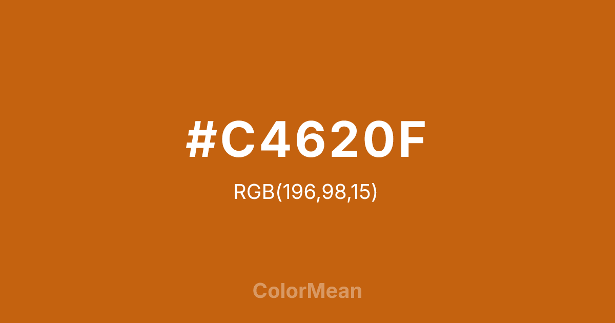 #C4620F color swatch